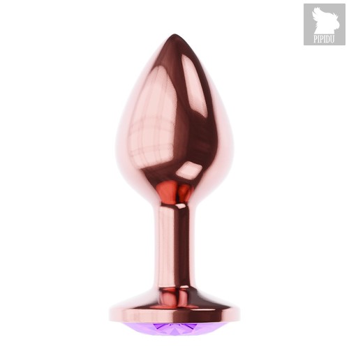 Пробка цвета розового золота с фиолетовым кристаллом Diamond Amethyst Shine L - 8,3 см., цвет фиолетовый - Lola Toys