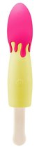 Оригинальный вибромассажер в форме мороженого на палочке - 15,5 см., цвет желтый - Nanma (NMC)