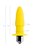 Желтая анальная вибровтулка Lancy - 11 см., цвет желтый - Toyfa