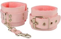Нежно-розовые наручники с меховым подкладом, цвет розовый - Sitabella