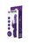 Фиолетовый вибратор с вращением бусин, клиторальным зайчиком и надёжной присоской, цвет фиолетовый - Toyfa