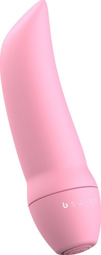 Розовая вибропуля Bmine Basic Curve - 7,6 см., цвет розовый - B Swish