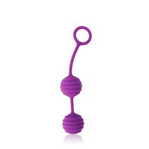 Фиолетовые вагинальные шарики с ребрышками Cosmo, цвет фиолетовый - Bioritm