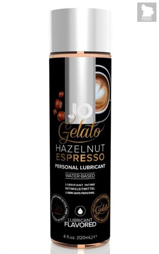 Вкусовой лубрикант JO Gelato Hazelnut Espresso Flavored Lubricant, ореховый эспрессо, 120 мл - System JO
