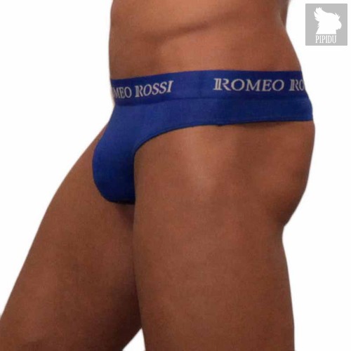 Трусы мужские стринги синие, цвет синий - Romeo Rossi