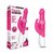 Розовый вибратор с вращающимися шариками - 26,3 см., цвет розовый - Rabbit Essentials