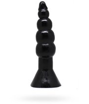 Чёрная гелевая анальная ёлочка - 17 см, цвет черный - Eroticon