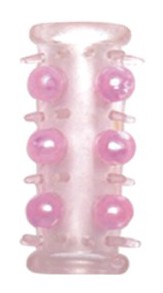 Насадка на фалос Sextoy с шипами и бусинами, цвет фиолетовый - SEXTOY