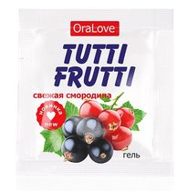 Гель-смазка Tutti-frutti со вкусом смородины - 4 гр. - Bioritm