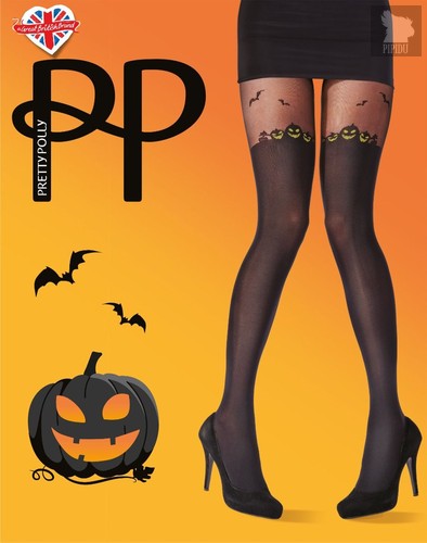 Колготки с имитацией ботфорт в стиле Хэллоуина, цвет черный, S-L - Pretty Polly