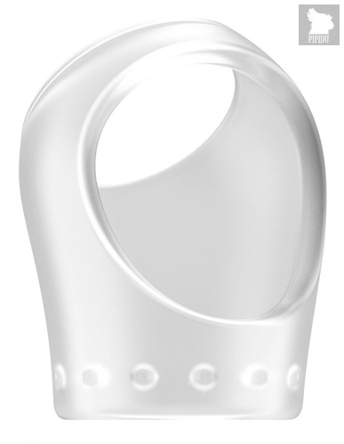 Прозрачное эрекционное кольцо для пениса и мошонки No45 Cockring with Ball Strap, цвет прозрачный - Shots Media