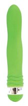 Салатовый эргономичный вибратор Sexy Friend - 17,5 см., цвет салатовый - Bioritm