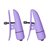 Фиолетовые зажимы-прищепки с вибрацией Nipplettes, цвет фиолетовый - California Exotic Novelties