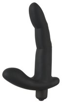 Черный вибромассажер простаты Naughty Finger Prostate Vibe - 13,8 см., цвет черный - ORION