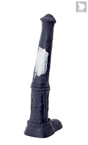 Чёрный фаллоимитатор мустанга - 42 см - Erasexa