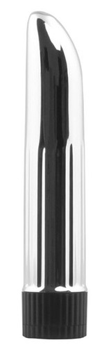Серебристый многоскоростной вибромассажер Lady Finger - 12 см., цвет серебряный - Dream toys