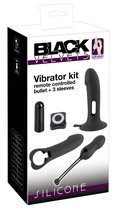 Набор силиконовых насадок с вибро Vibro-bullet with Remote Control by Black Velvets, цвет черный - ORION