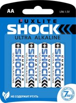 Батарейки Luxlite Shock (BLUE) типа АА - 4 шт. - LUXLITE