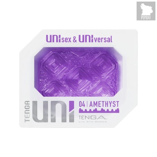 Фиолетовый мастурбатор-стимулятор Tenga Uni Amethyst, цвет фиолетовый - Tenga