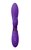 Фиолетовый вибратор Leyla с клиторальным отростком - 20,5 см, цвет пурпурный - indeep