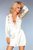 Роскошный ночной комплект Jacqueline: пеньюар, сорочка и трусики-стринги, цвет шампань, размер L-XL - Livia Corsetti
