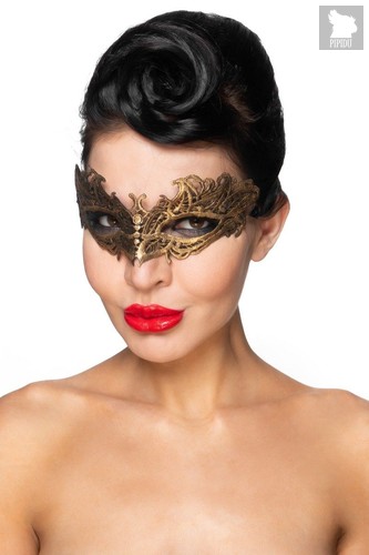 Золотистая карнавальная маска "Денеб", цвет золотой - МиФ