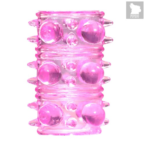 Розовая насадка на пенис Rings Armour, цвет розовый - Lola Toys