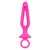Розовая силиконовая пробка с прорезью Silicone Groove Probe - 10,25 см., цвет розовый - California Exotic Novelties