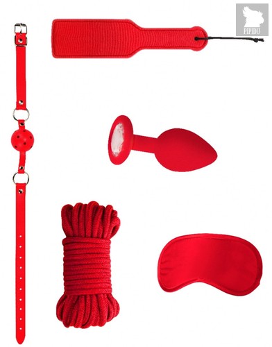 Красный игровой набор Introductory Bondage Kit №5, цвет красный - Shots Media