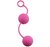 Розовые вагинальные шарики с ребристым рельефом, цвет розовый - Dream toys