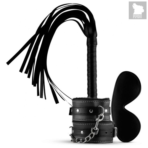 Черный эротический набор Bale Beginners Bondage Set, цвет черный - edc collections