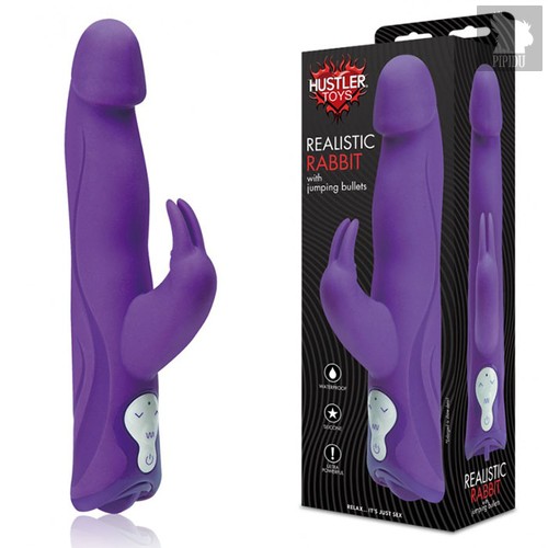 Вибратор хай-тек Mr. Real Rabbit Vibe, цвет фиолетовый - Hustler Toys
