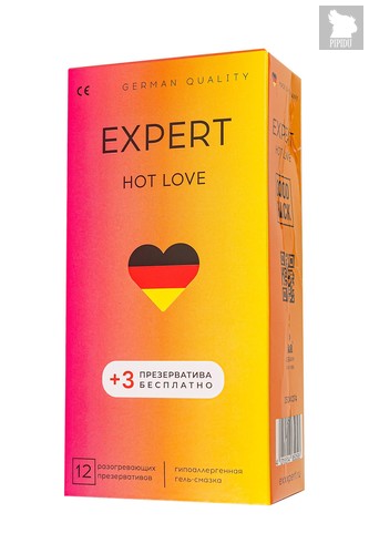 Презервативы EXPERT Hot Love с разогревающим эффектом - 12 шт.(+3 в подарок) - expert