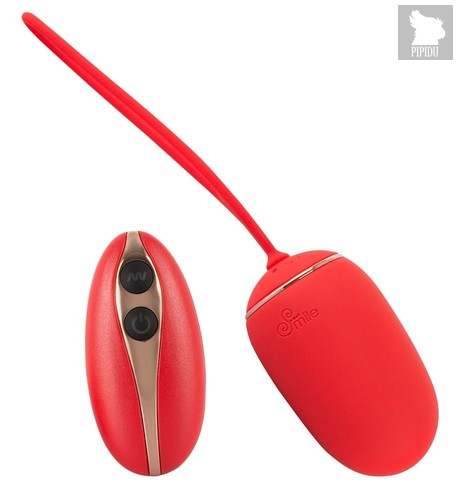 Красное виброяйцо Remote Controlled Love Ball с пультом ДУ, цвет красный - ORION