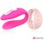 Розовый вибратор для пар с нежно-розовым пультом-часами Weatwatch Dual Pleasure Vibe, цвет розовый - Dreamlove