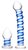 Набор из 2 стеклянных игрушек с синей спиралью Swirly Dildo & Buttplug Set, цвет прозрачный - Gläs