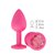 Анальная пробка МиФ - Джага Джага 516-02, с кристаллом, цвет малиновый/розовый - МиФ