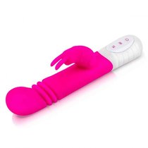 Розовый массажер для G-точки Slim Shaft thrusting G-spot Rabbit - 23 см., цвет розовый - Rabbit Essentials