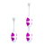 Фиолетовые вагинальные шарики из силикона: 2+1, цвет фиолетовый - Baile