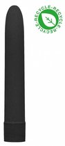 Черный экологичный вибромассажер Natural Pleasure 7" - 17,7 см., цвет черный - Shots Media