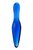Стеклянная анальная втулка - 17,5 см., цвет синий - Sexus