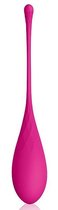 Розовый каплевидный вагинальный шарик со шнурочком, цвет розовый - Bioritm