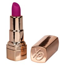 Золотистый вибратор-помада с пурпурным мягким кончиком Hide & Play Rechargeable Lipstick, цвет золотой - California Exotic Novelties