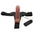 Страпон на трусиках с вибрацией Ultra Passionate Harness - 16 см., цвет бежевый - Baile