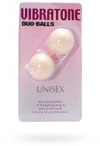 Белые вагинальные шарики Vibratone DUO-BALLS - Seven Creations