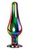 Радужная анальная пробка Rainbow Metal Plug Small - 9,4 см., цвет разноцветный - Evolved