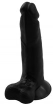 Черный гелевый фаллоимитатор на присоске №6 - 16,5 см., цвет черный - МиФ