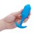 Голубая вибропробка для ношения B-vibe Snug Plug 3 - 12,4 см., цвет голубой - B-vibe