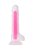 Прозрачно-розовый фаллоимитатор, светящийся в темноте, James Glow - 18 см., цвет розовый - Toyfa