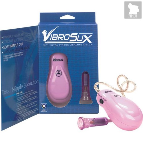 Розовый вибростимулятор для сосков VibroSux, цвет розовый - Nanma (NMC)